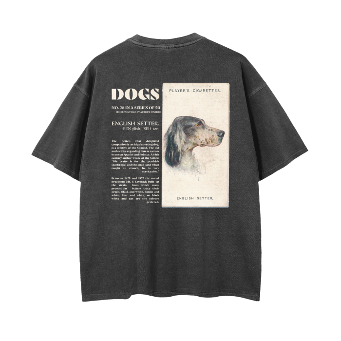 English Setter Vintage Drop Shoulder