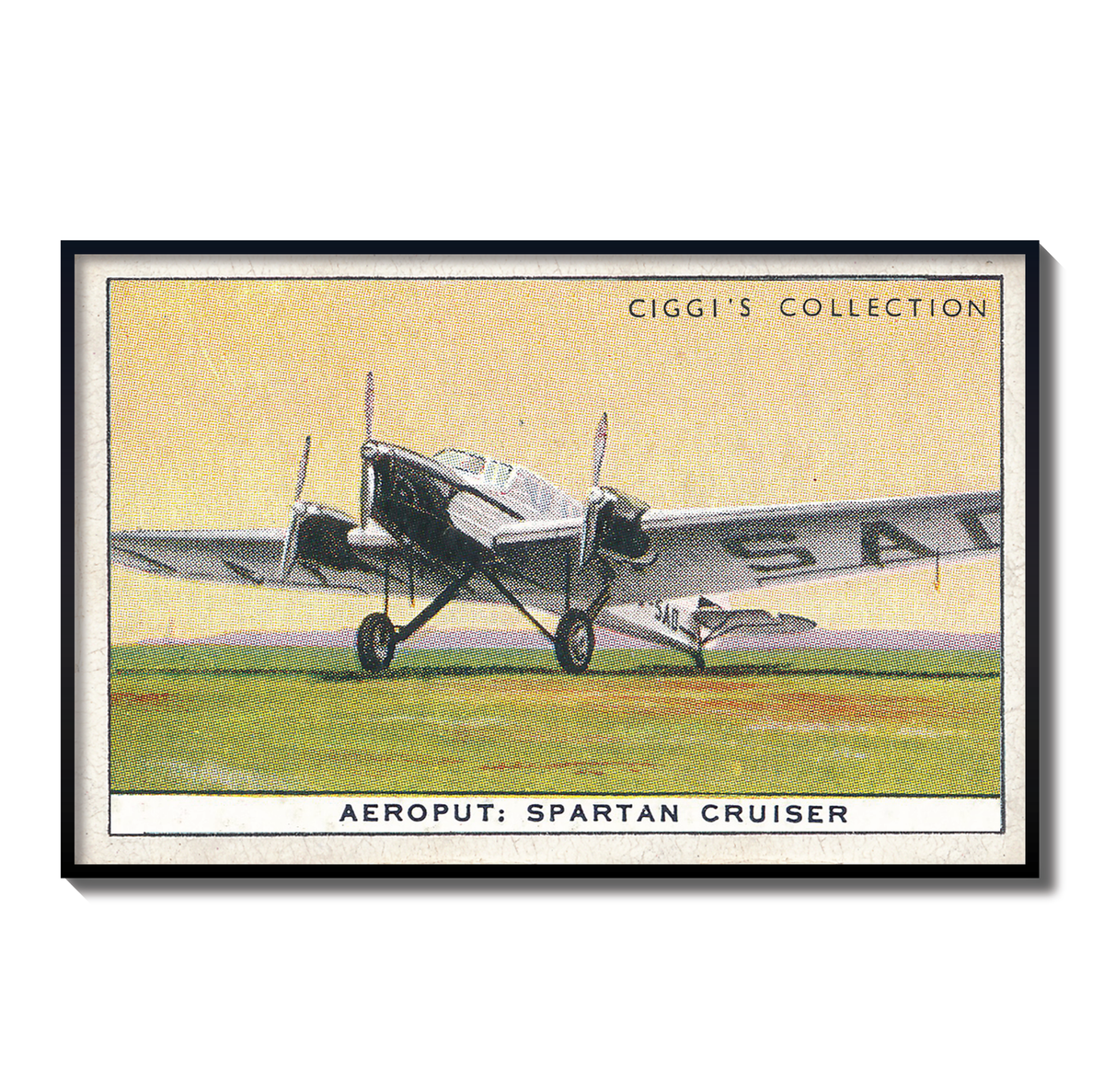Vintage Aeroput Spartan Plane Print | 1930's Cigarette Card