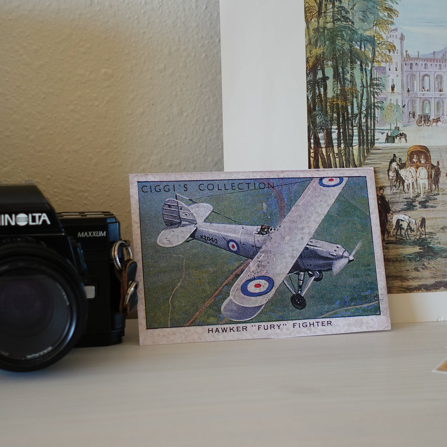 Vintage "Fury" Fighter Plane Print | 1930's Cigarette Card