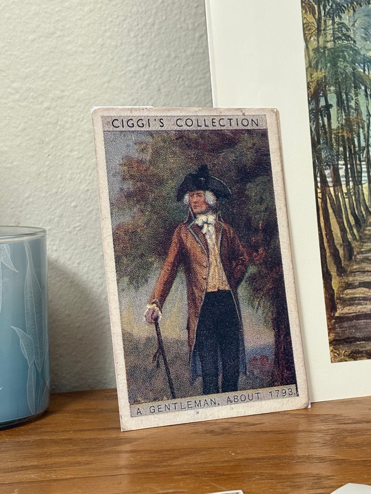 Vintage English Gentleman 1793 Portrait | 1930s Cigarette Card Art