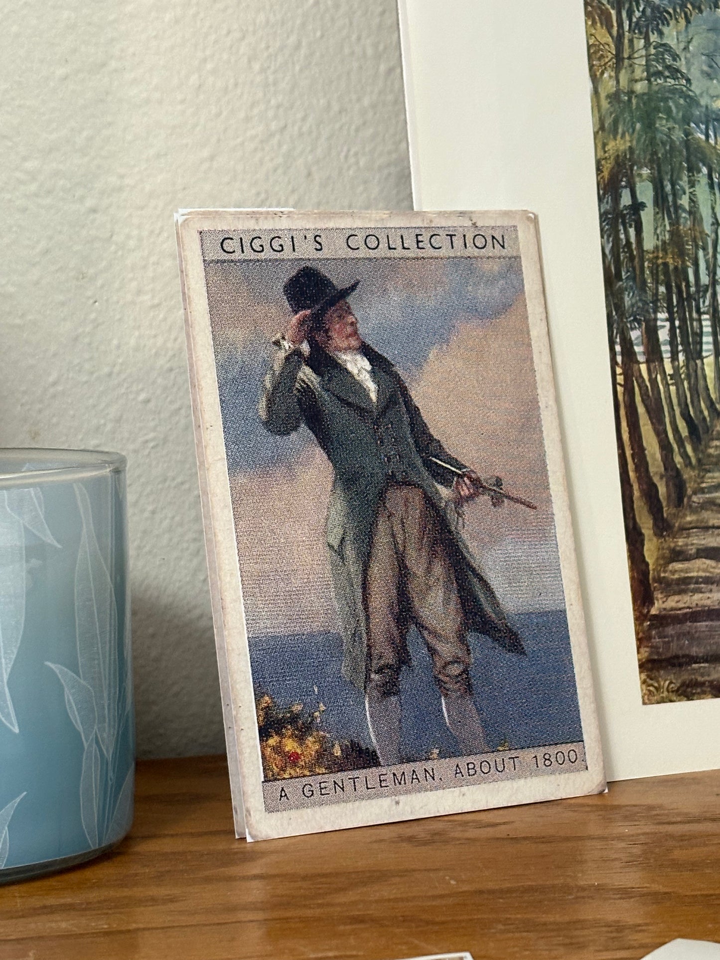 Vintage English Gentleman 1800 Portrait | 1930s Cigarette Card Art