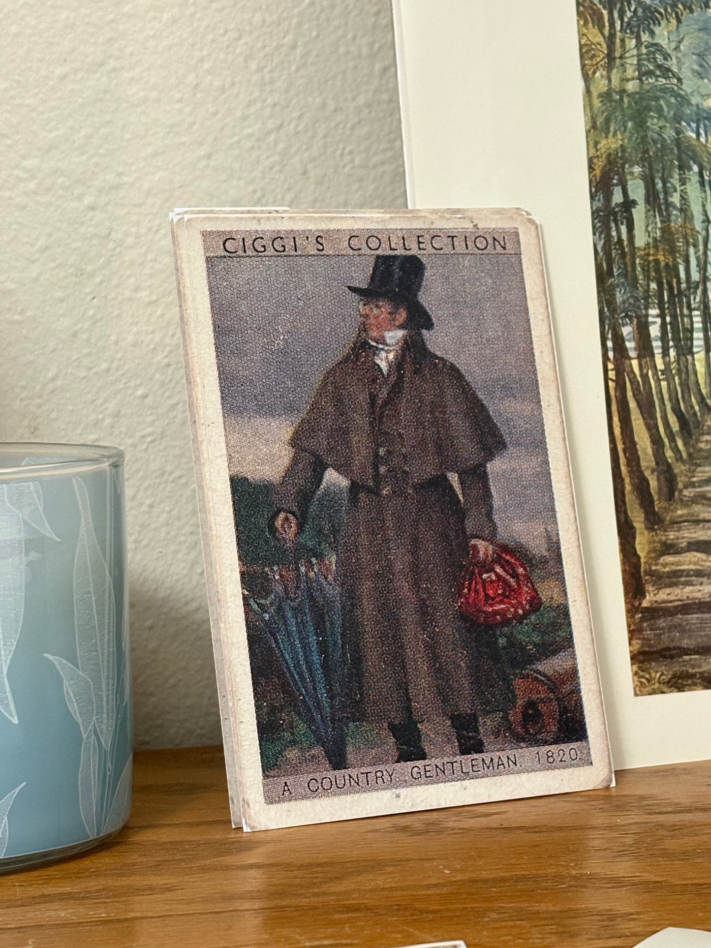 Vintage English Gentleman 1820 Portrait | 1930s Cigarette Card Art