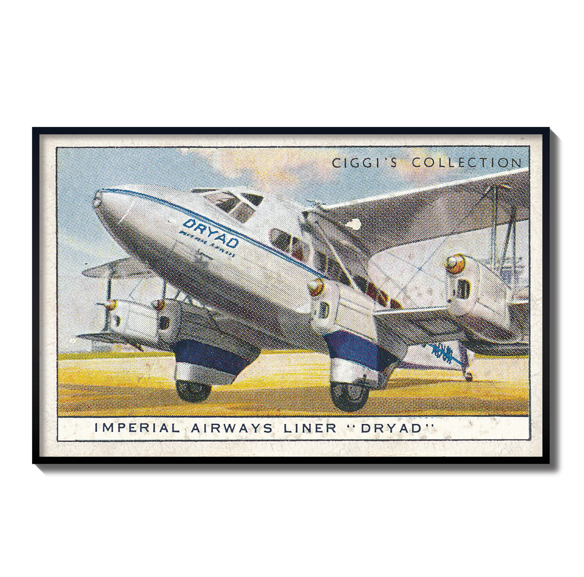 Vintage Imperial Airways Dryad Plane Print | 1930's Cigarette Card