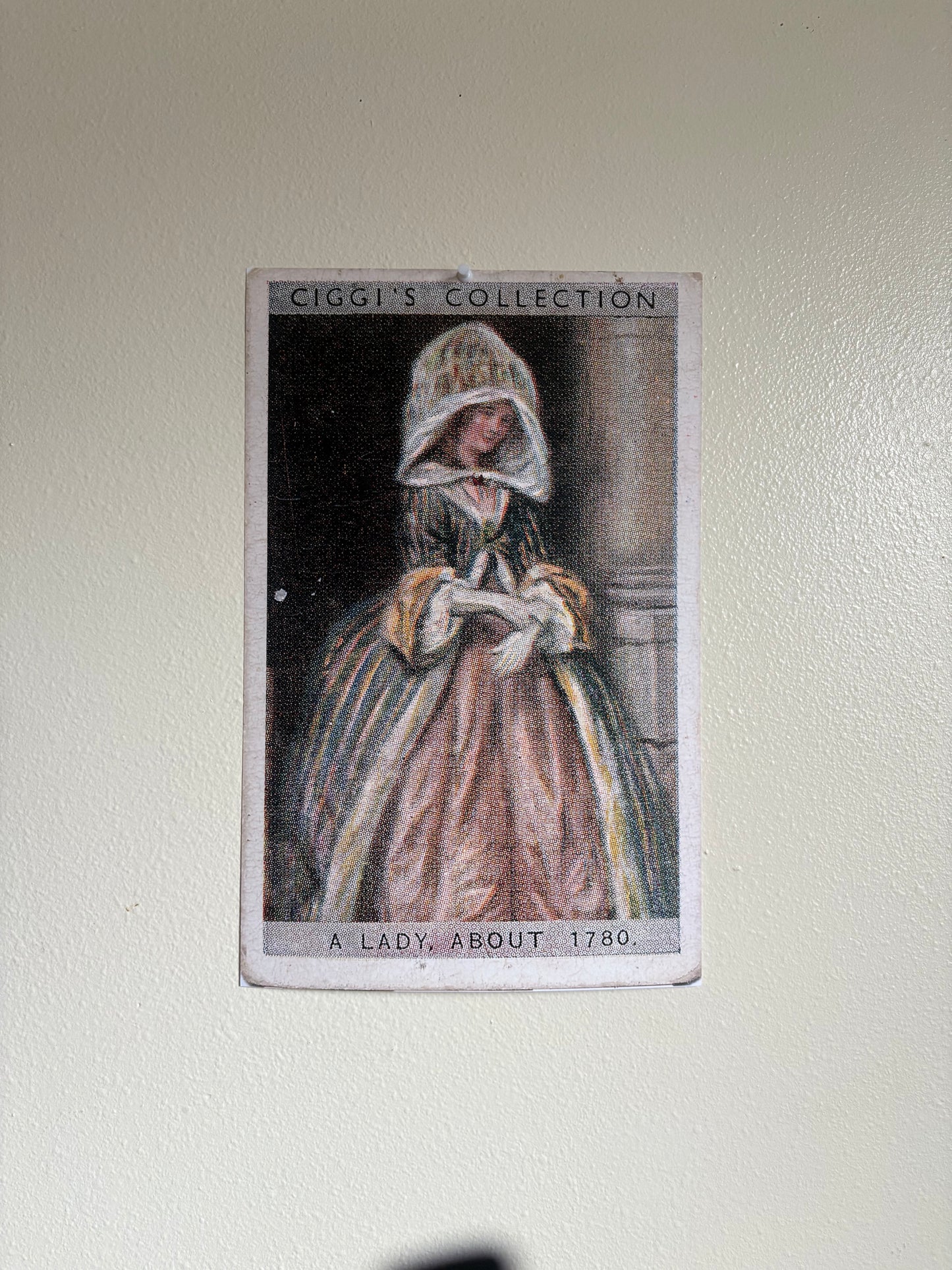 Vintage English Lady 1780 Portrait | 1930s Cigarette Card Art