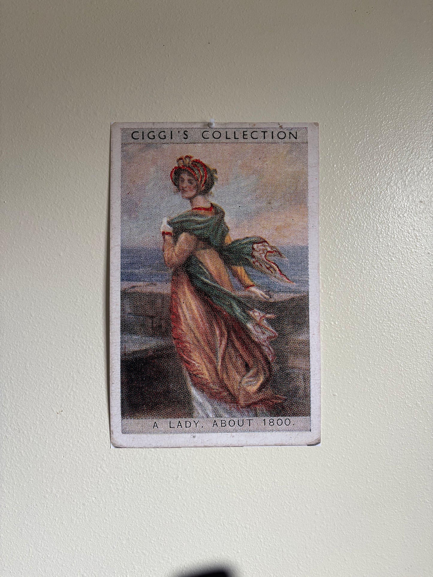 Vintage English Lady 1800 Portrait | 1930s Cigarette Card Art