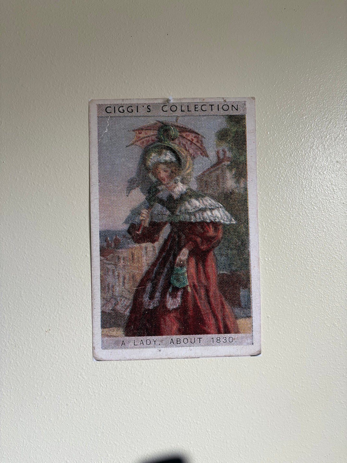 Vintage English Lady 1830 Portrait | 1930s Cigarette Card Art