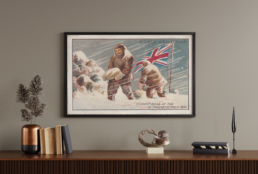 Vintage Magnetic North Pole Print | 1930's Cigarette Card