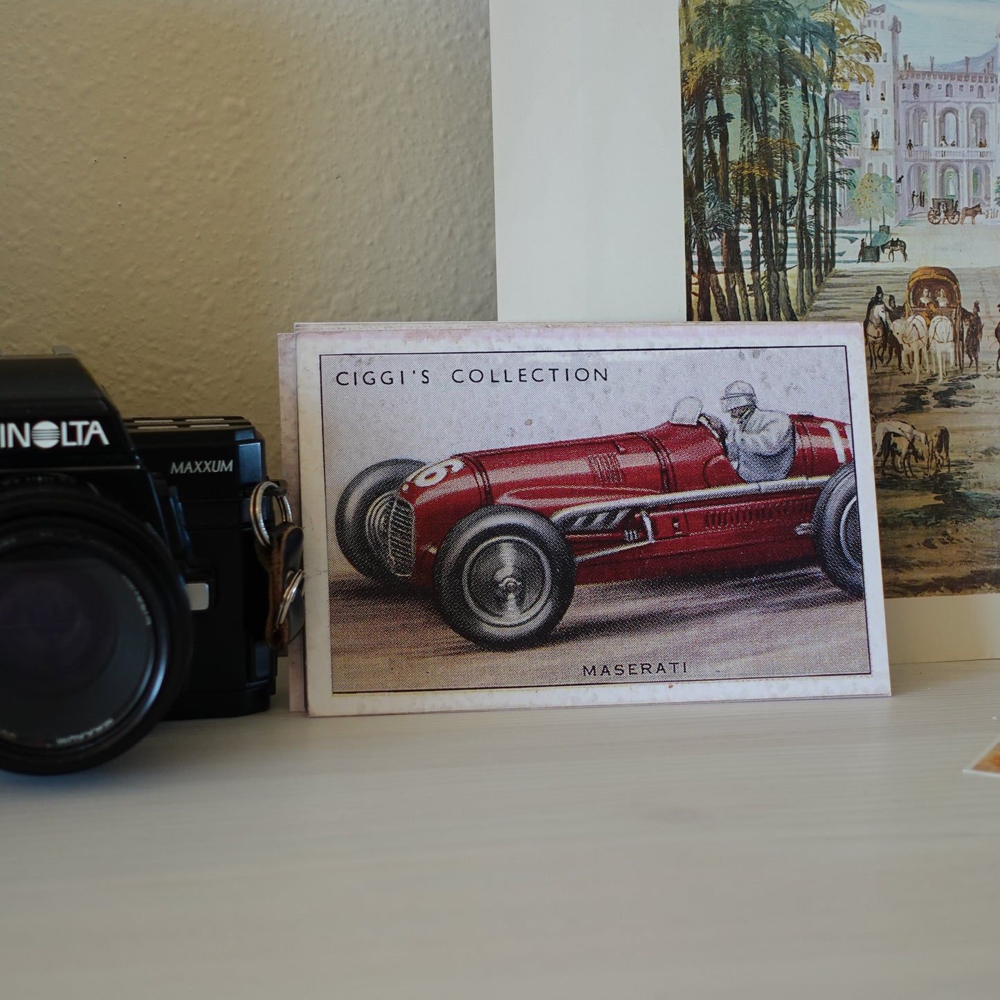 Vintage Maserati Car Print | 1930's Cigarette Card