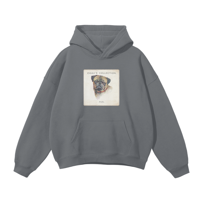 Pug Oversized Fleece Hoodie