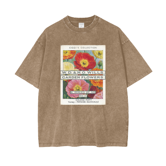 Iceland Poppy Front Card Oversize T-Shirt