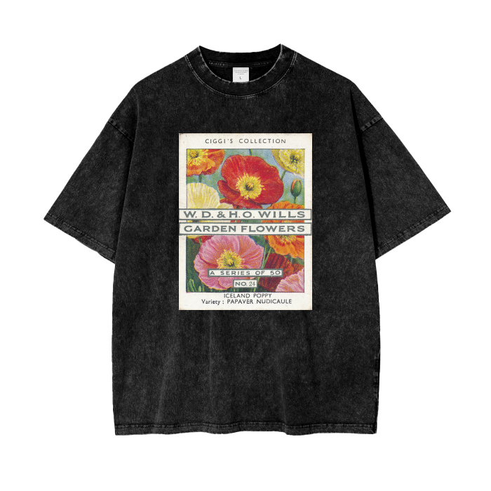 Iceland Poppy Front Card Oversize T-Shirt