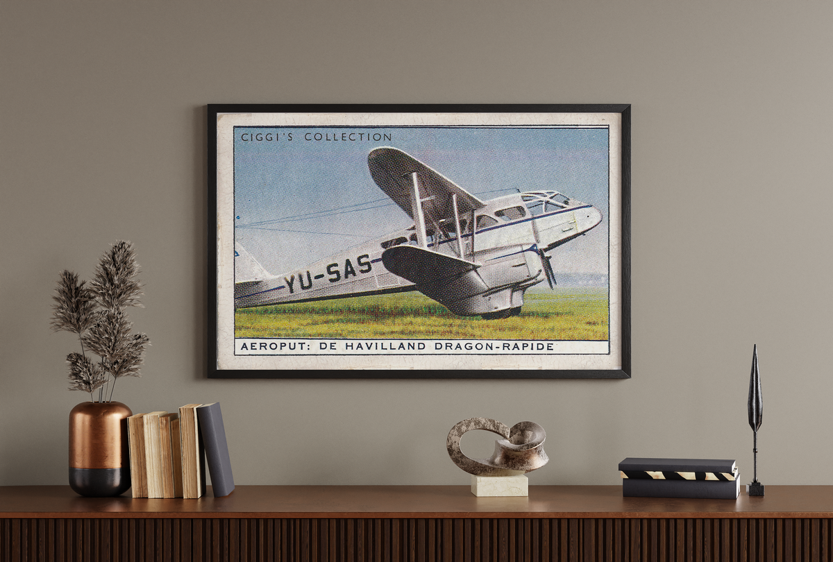 Vintage Aeroput Dragon Plane Print | 1930's Cigarette Card