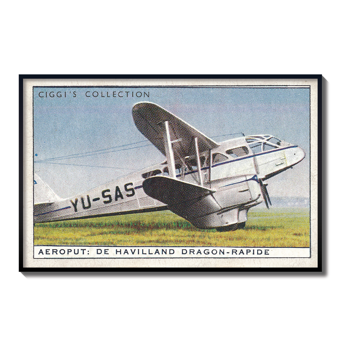 Vintage Aeroput Dragon Plane Print | 1930's Cigarette Card