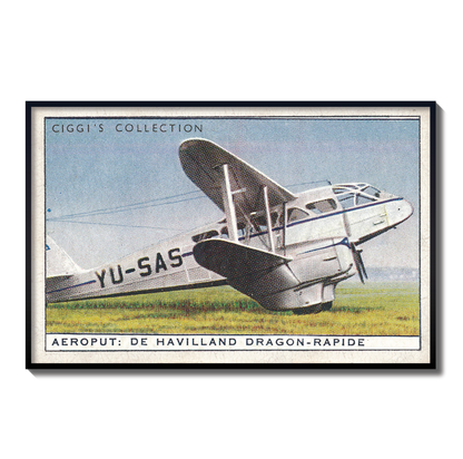 Vintage Aeroput Dragon Plane Print | 1930's Cigarette Card