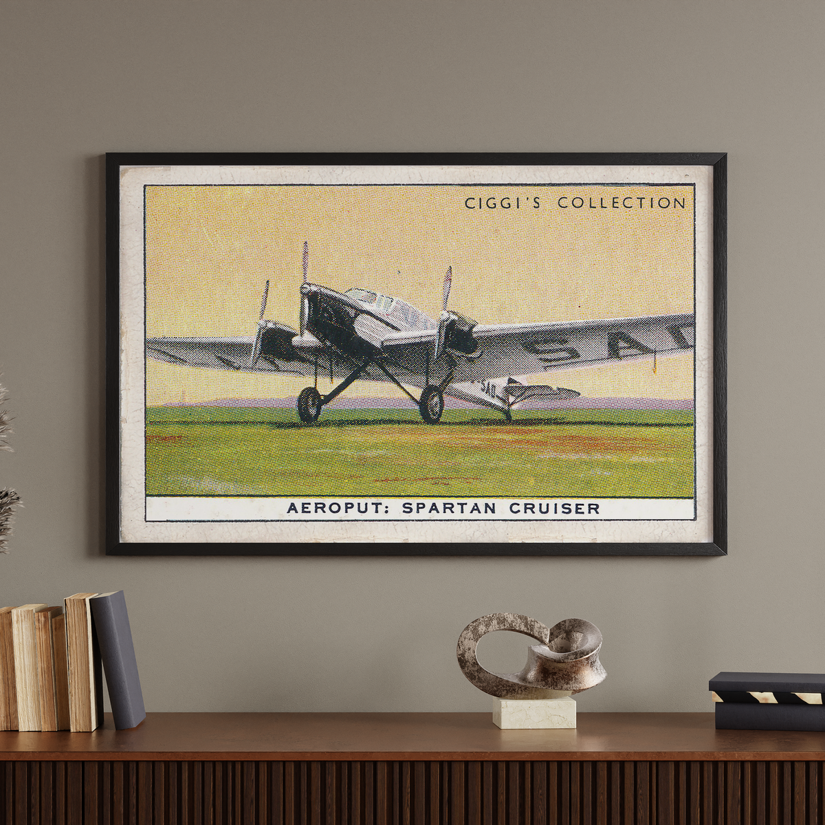 Vintage Aeroput Spartan Plane Print | 1930's Cigarette Card