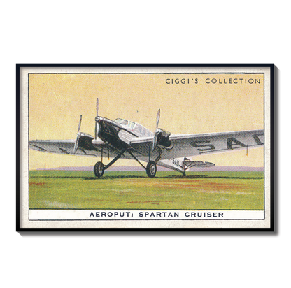 Vintage Aeroput Spartan Plane Print | 1930's Cigarette Card