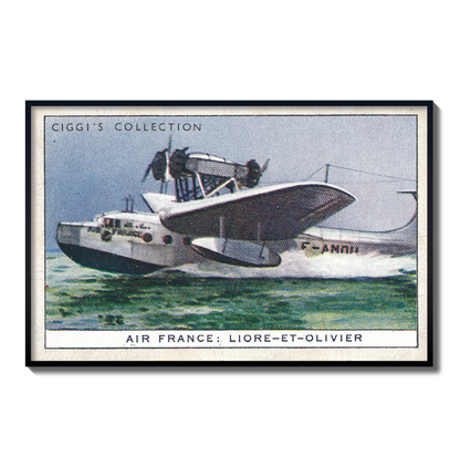Vintage Air France Olivier Plane Print | 1930's Cigarette Card