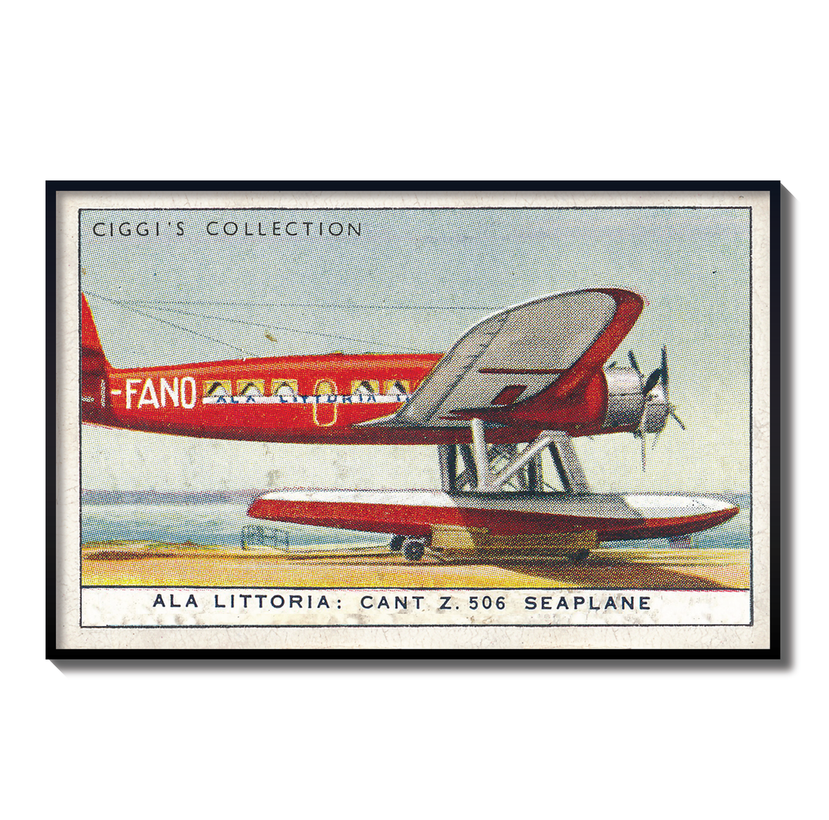 Vintage Ala Littoria Plane Print | 1930's Cigarette Card