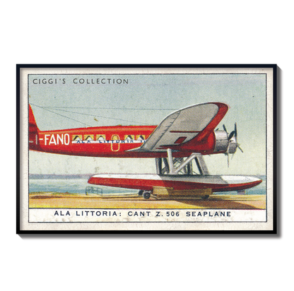 Vintage Ala Littoria Plane Print | 1930's Cigarette Card