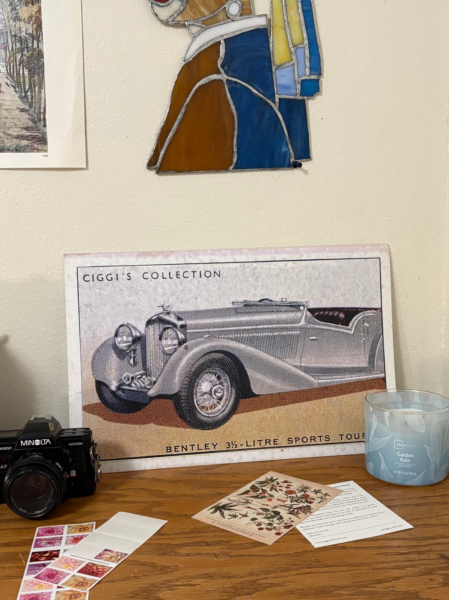 Vintage Bentley Automobile Print | 1930's Cigarette Card