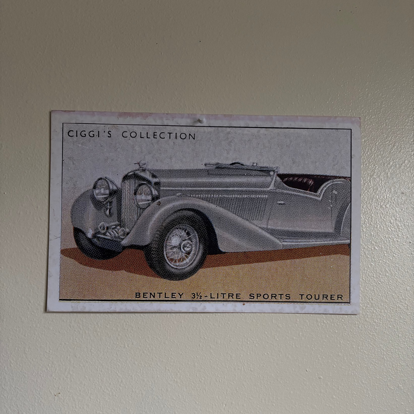 Vintage Bentley Automobile Print | 1930's Cigarette Card