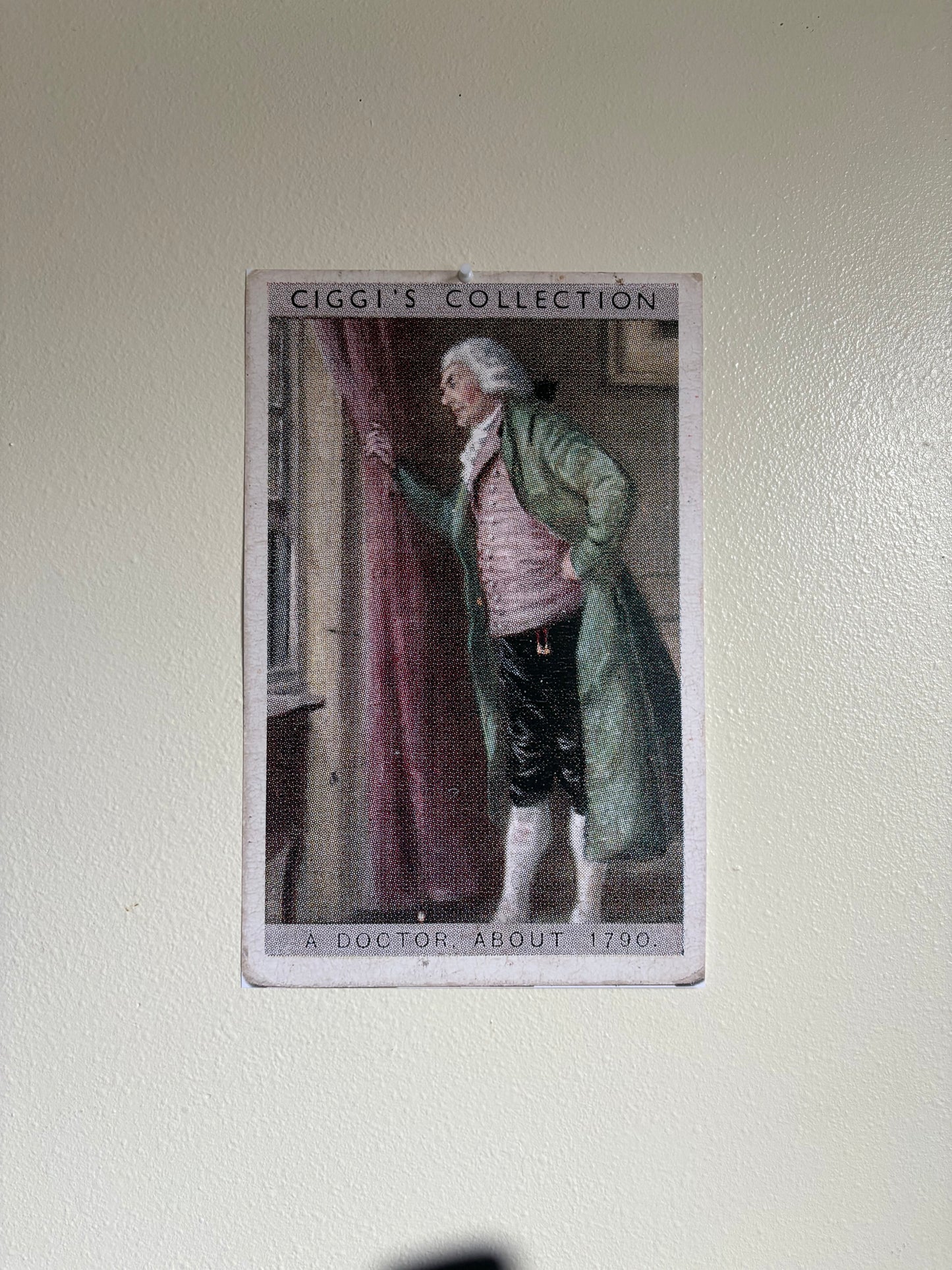 Vintage English Doctor 1790 Portrait | 1930s Cigarette Card Art