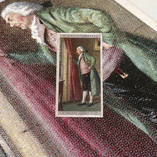 Vintage English Doctor 1790 Portrait | 1930s Cigarette Card Art