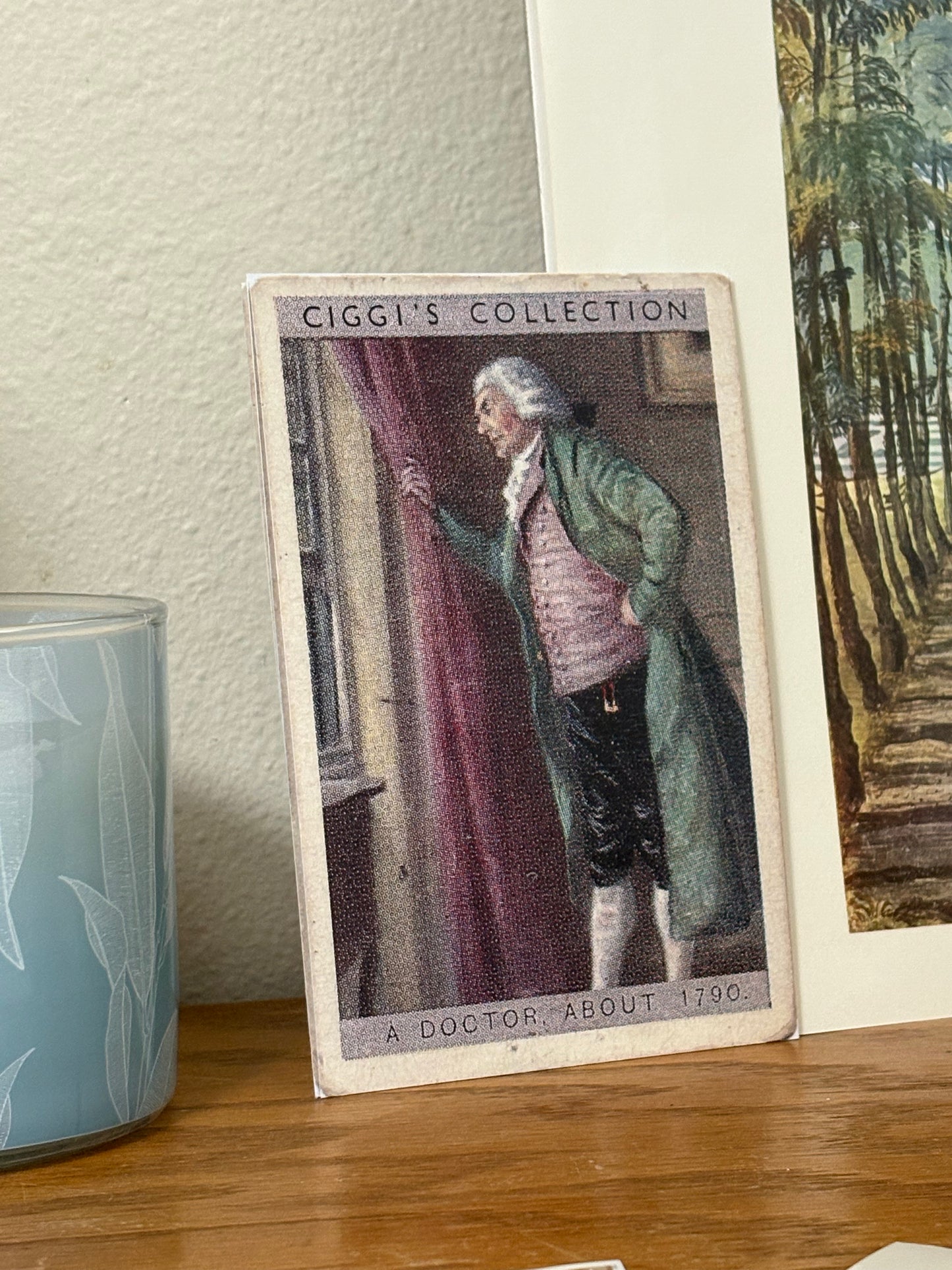 Vintage English Doctor 1790 Portrait | 1930s Cigarette Card Art