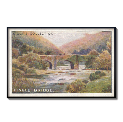 Vintage Fingle Bridge Print | 1930's Cigarette Card