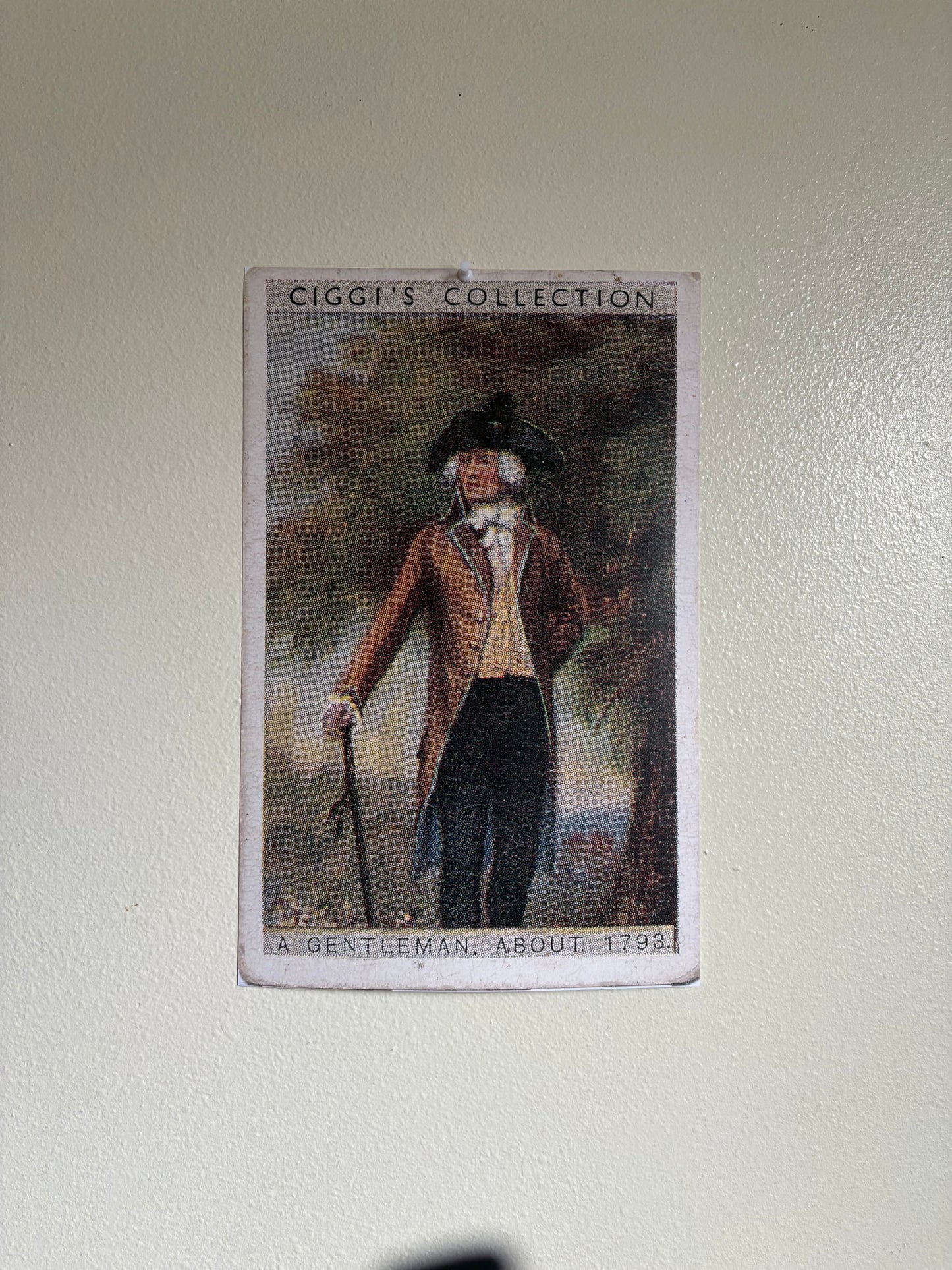 Vintage English Gentleman 1793 Portrait | 1930s Cigarette Card Art