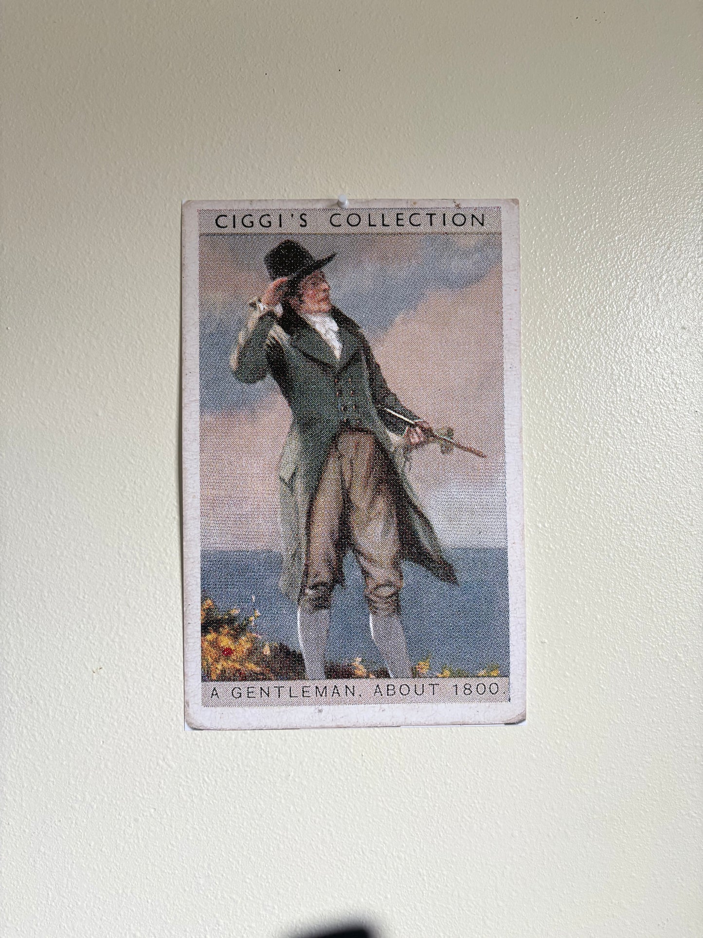 Vintage English Gentleman 1800 Portrait | 1930s Cigarette Card Art