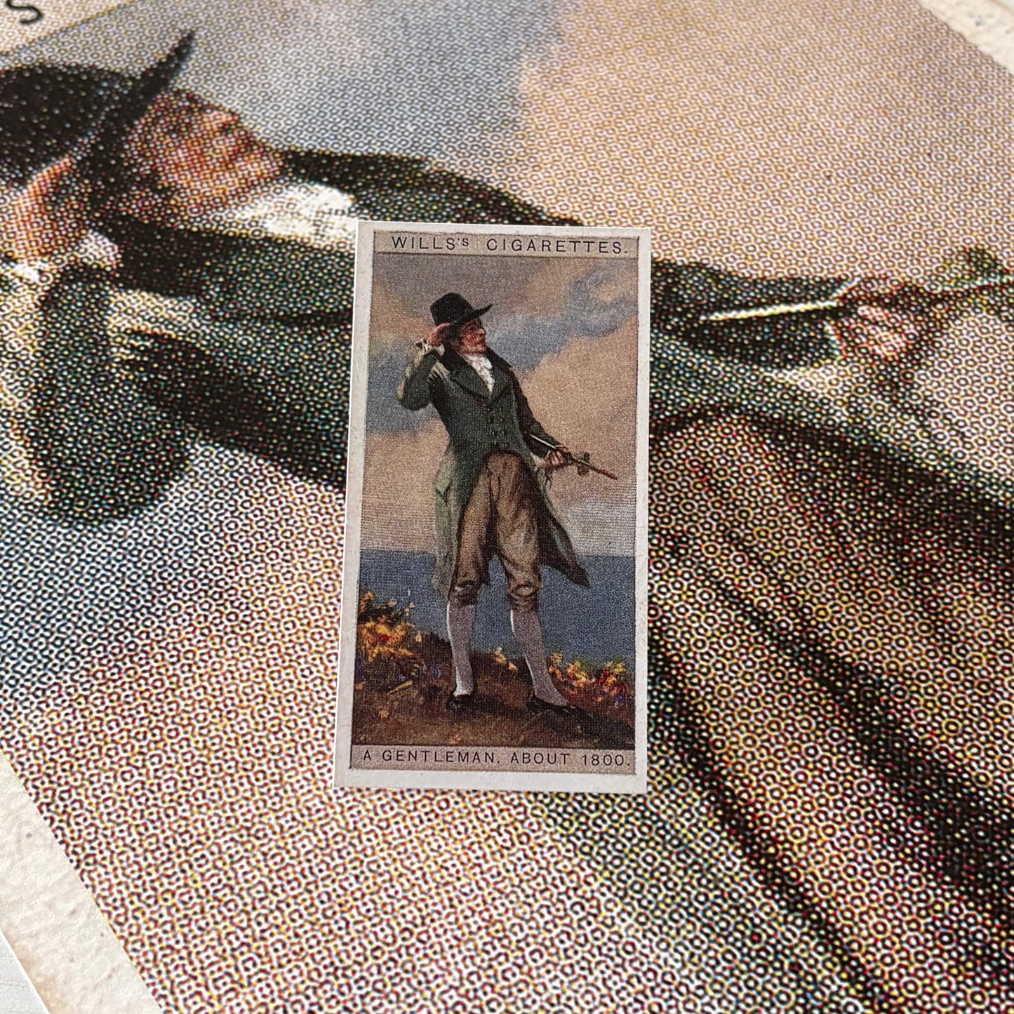 Vintage English Gentleman 1800 Portrait | 1930s Cigarette Card Art