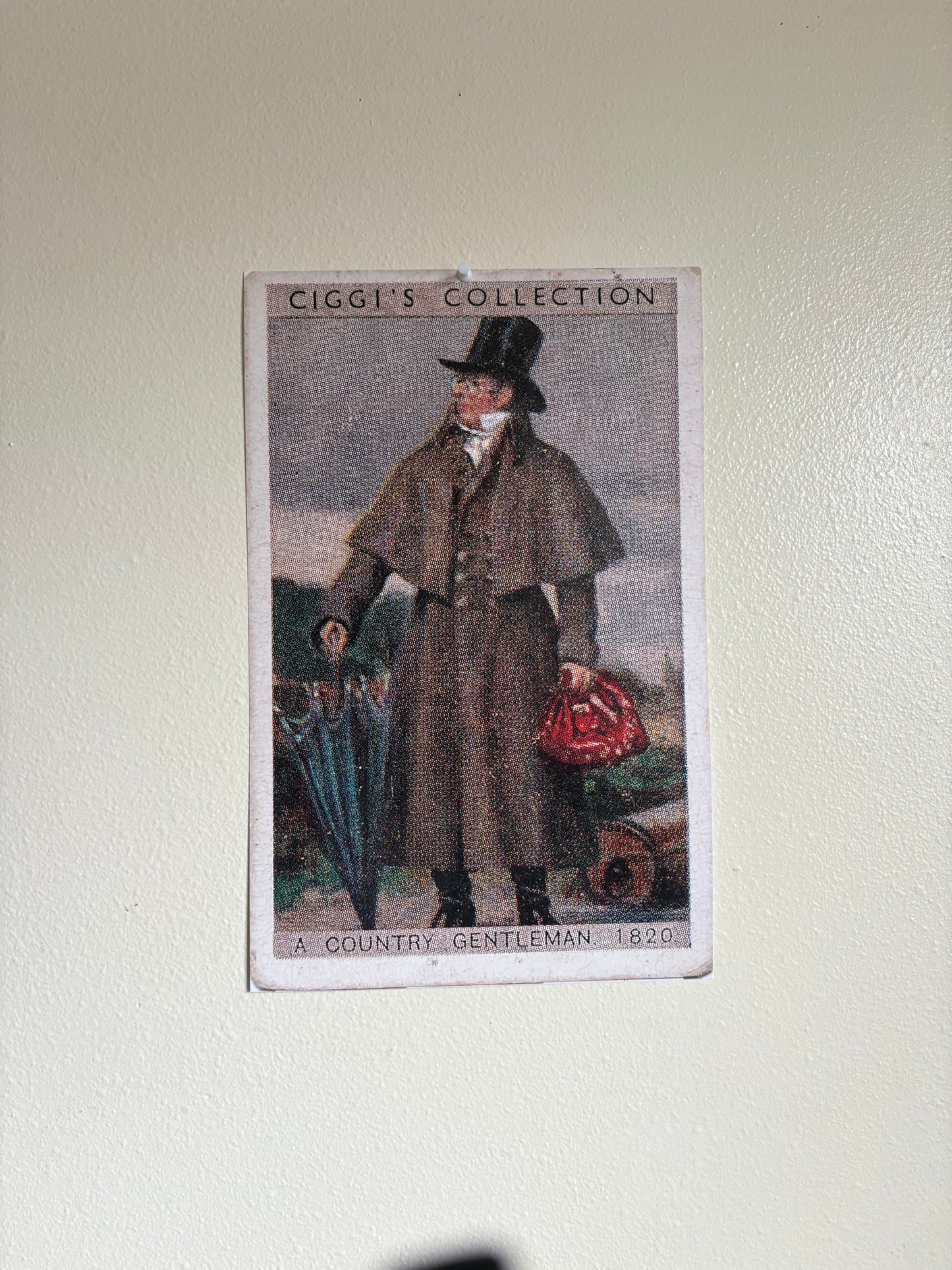 Vintage English Gentleman 1820 Portrait | 1930s Cigarette Card Art