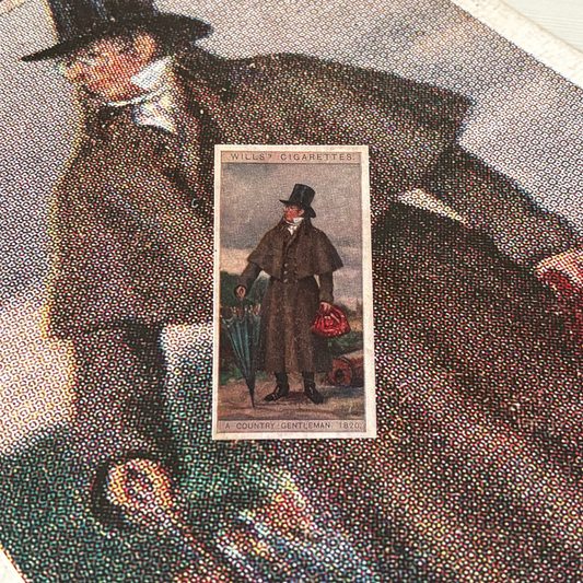 Vintage English Gentleman 1820 Portrait | 1930s Cigarette Card Art