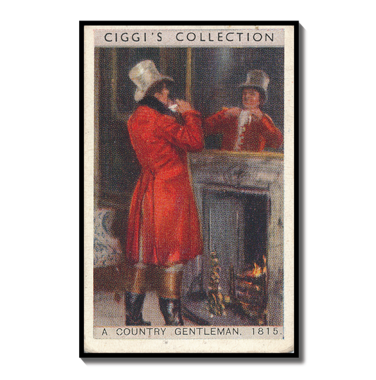Vintage English Gentleman 1815 Portrait | 1930s Cigarette Card Art