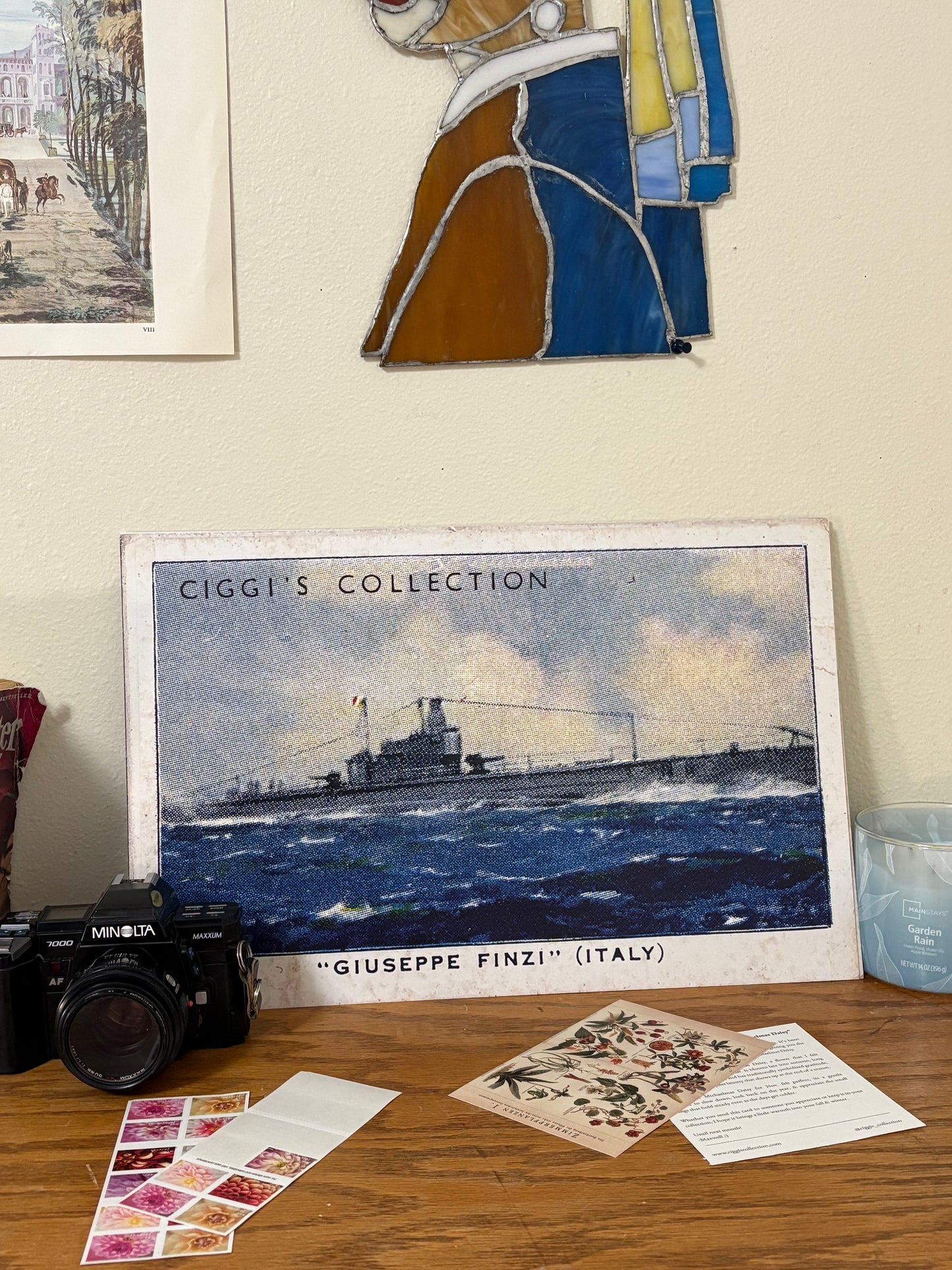 Vintage Giuseppe Finzi Ship Print | 1930s Cigarette Card Art