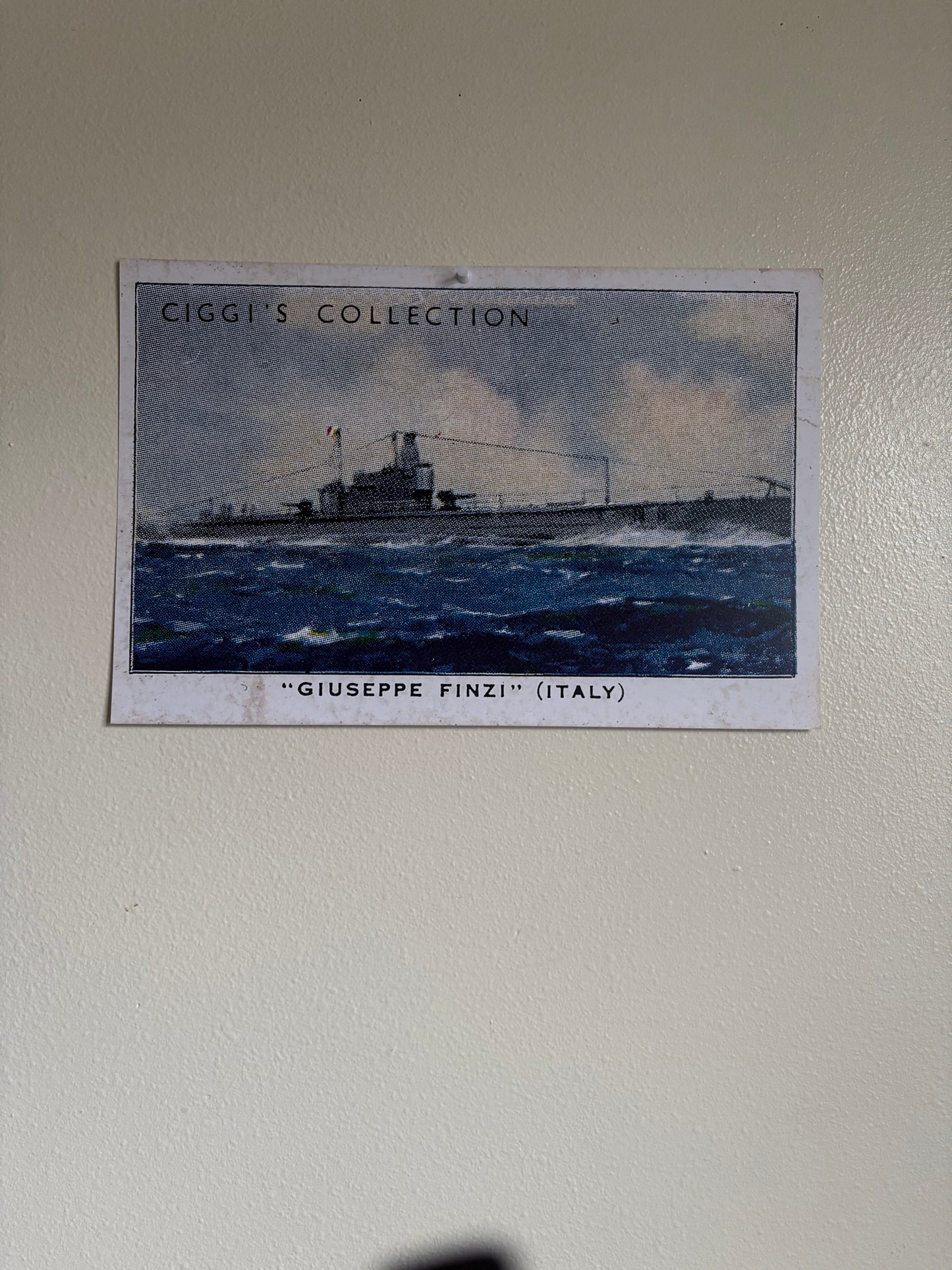 Vintage Giuseppe Finzi Ship Print | 1930s Cigarette Card Art