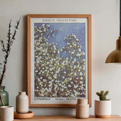 Vintage Gypsophila Print | 1930's Cigarette Card