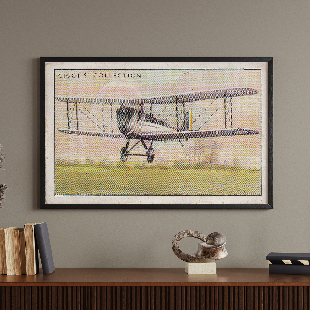 Vintage Hound Plane Print | 1930's Cigarette Card