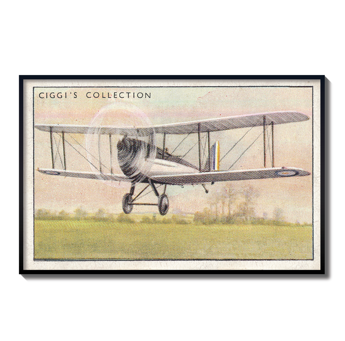 Vintage Hound Plane Print | 1930's Cigarette Card