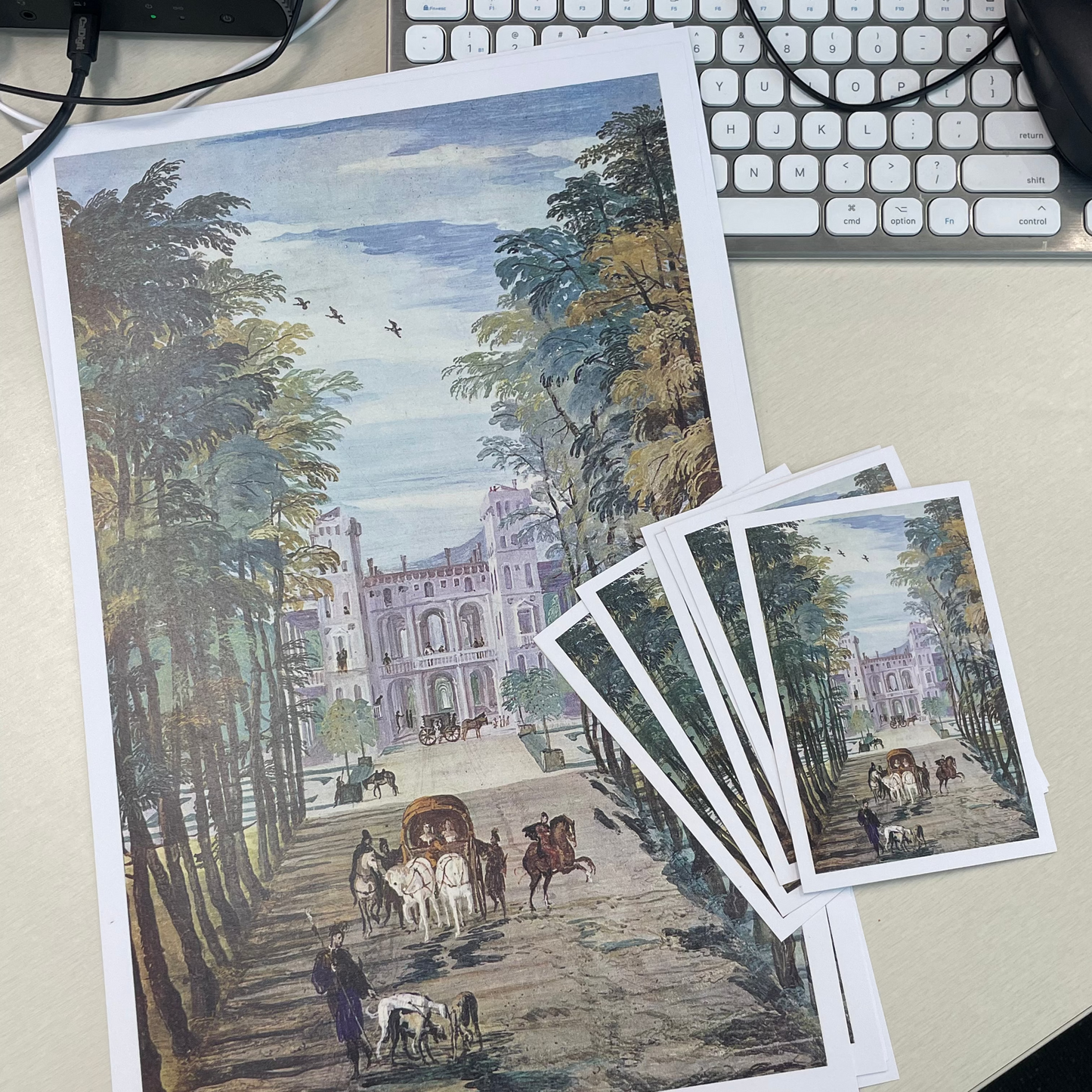 Landscape with Villas & Carriages Print