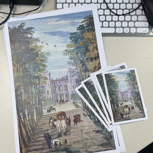 Landscape with Villas & Carriages Print