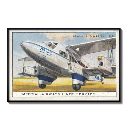 Vintage Imperial Airways Dryad Plane Print | 1930's Cigarette Card