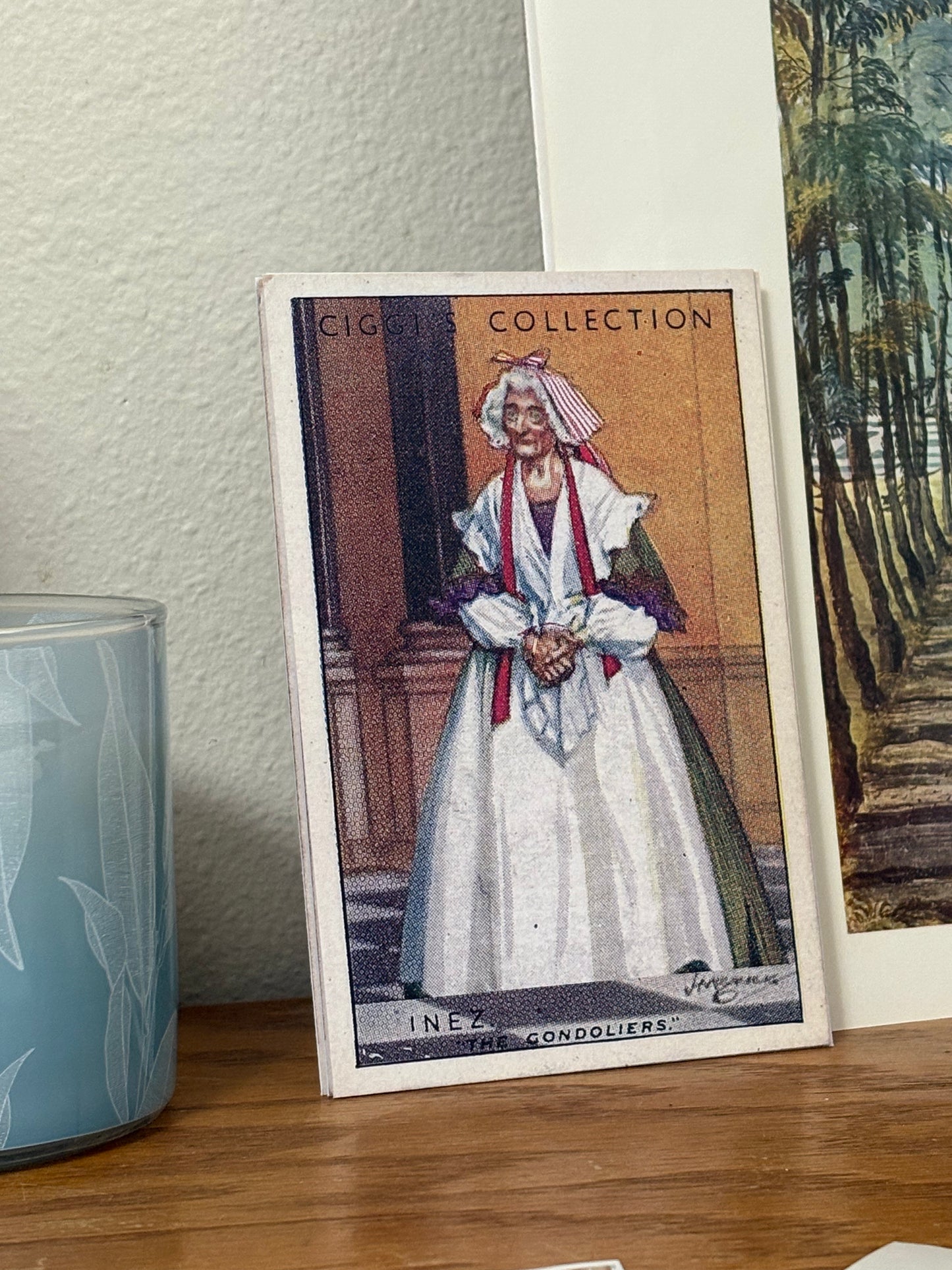 Vintage Inez Portrait Print | 1930s Cigarette Card Art