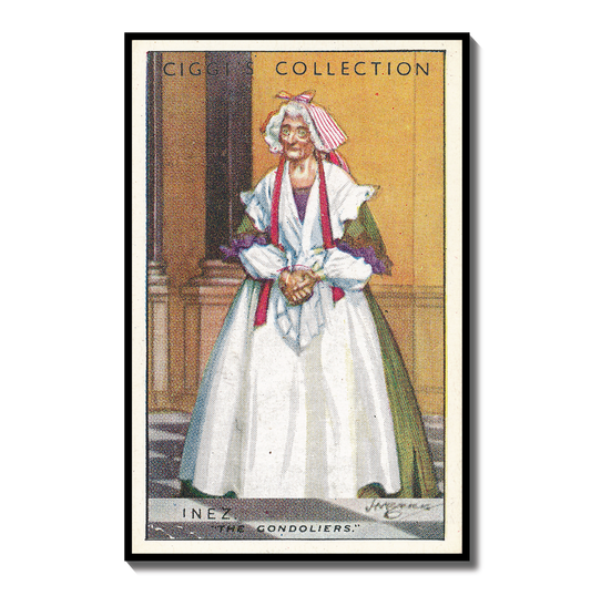 Vintage Inez Portrait Print | 1930s Cigarette Card Art