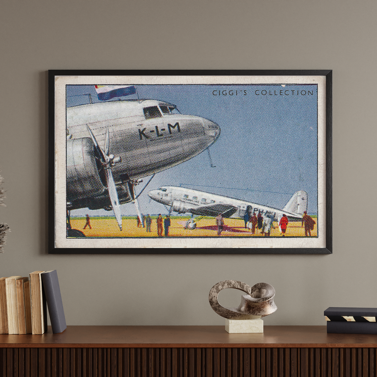 Vintage KLM Douglas Plane Print | 1930's Cigarette Card
