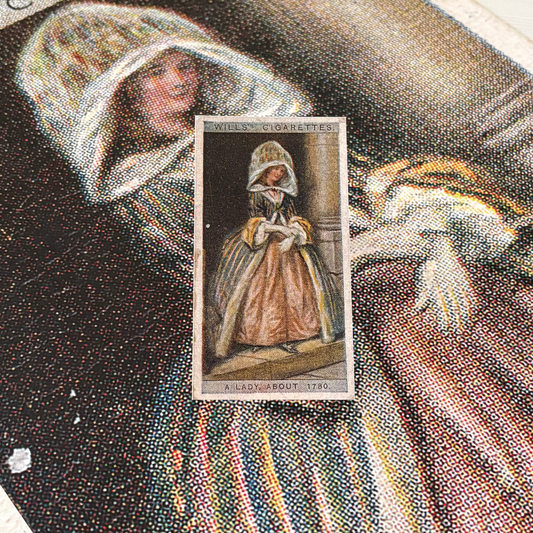 Vintage English Lady 1780 Portrait | 1930s Cigarette Card Art