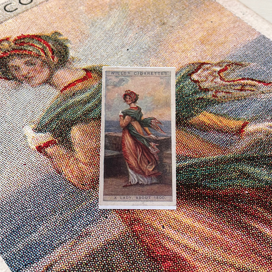 Vintage English Lady 1800 Portrait | 1930s Cigarette Card Art