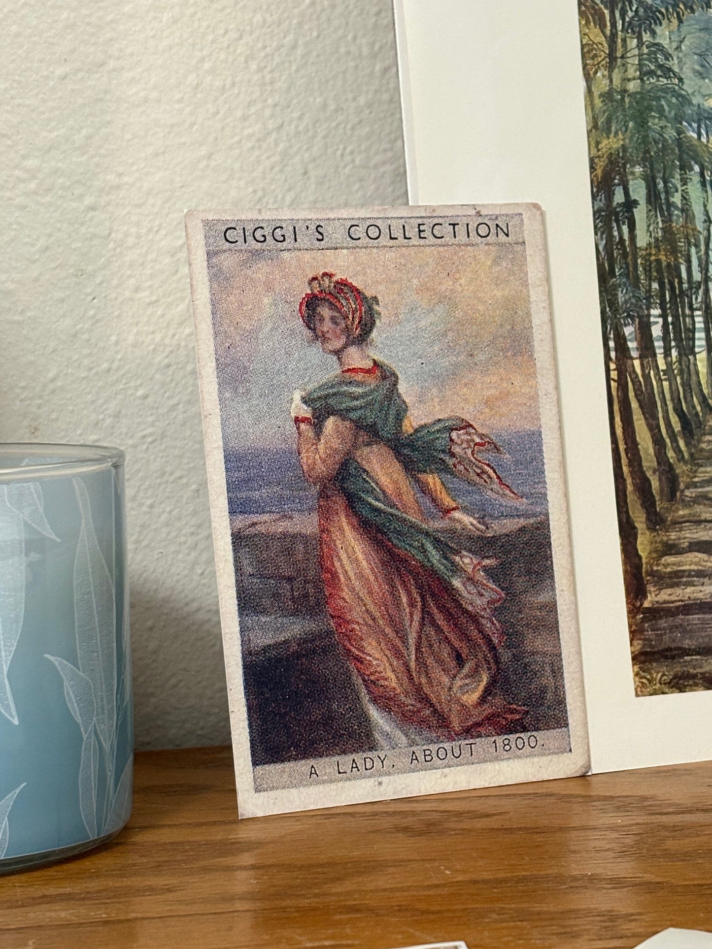 Vintage English Lady 1800 Portrait | 1930s Cigarette Card Art