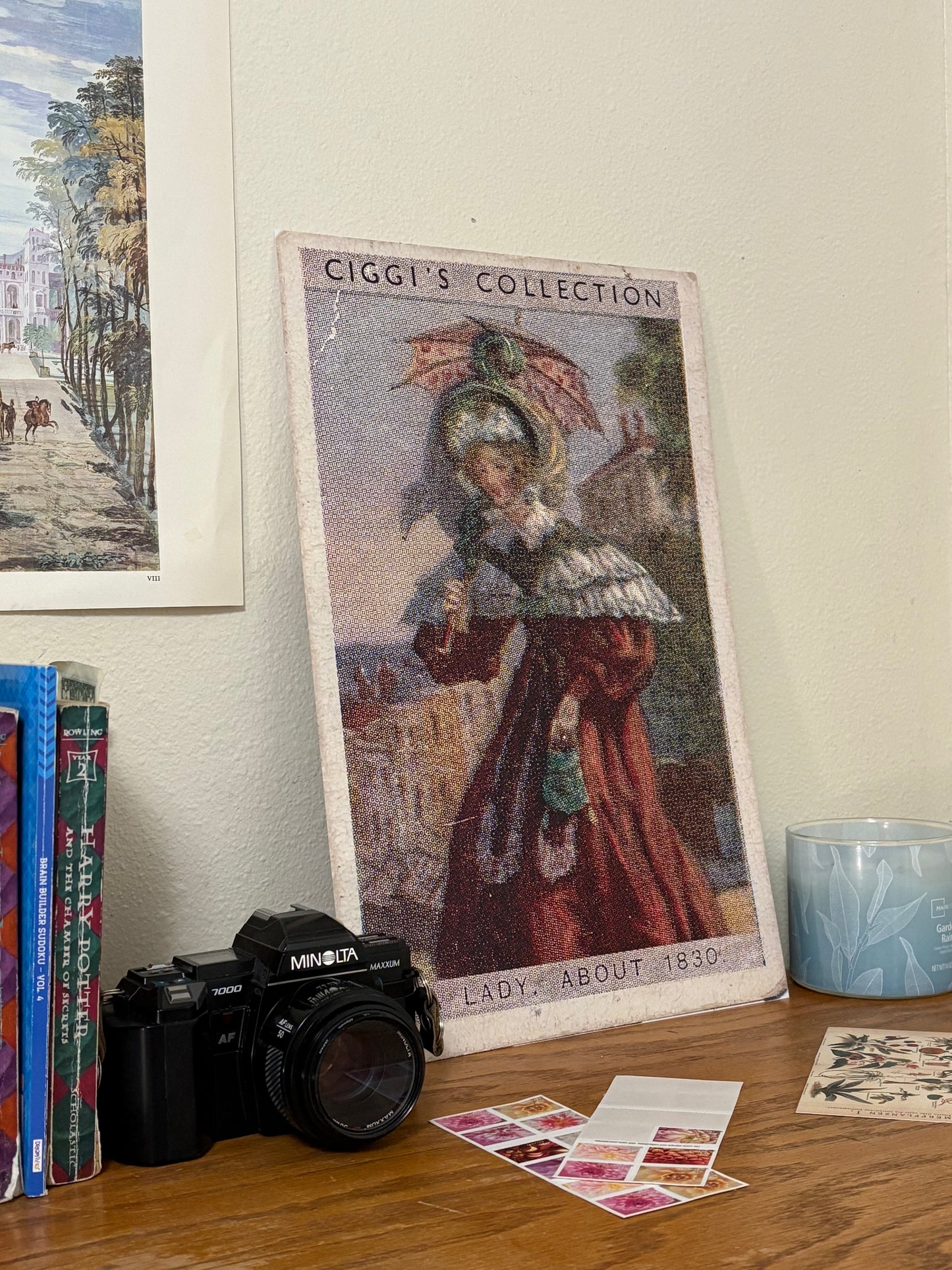 Vintage English Lady 1830 Portrait | 1930s Cigarette Card Art